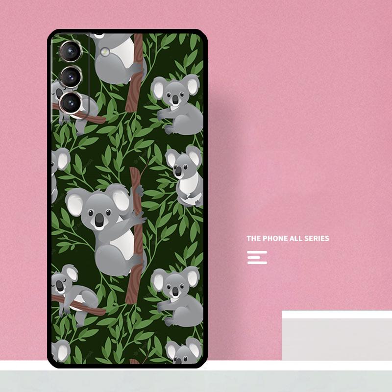Cartoon Painting Animal Koala Phone Case For Samsung Galaxy S26 S25 S24 S20 S21 S22 S23 Ultra S10 Plus S25 FE Cover Coque