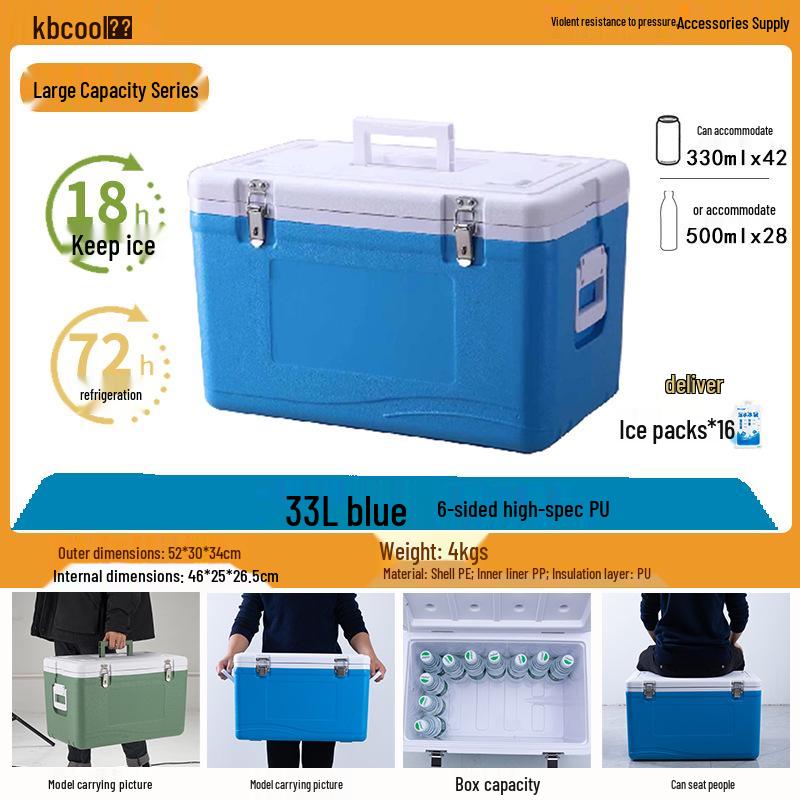 Kebao KBCool Insulated Ice Box Cooler for Camping, Ice Cream, Breast Milk & Fishing