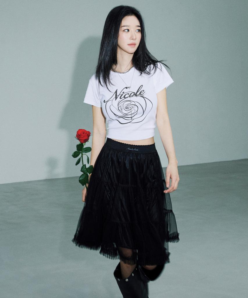 Nigaennikol Tulle Volume Skirt_Black