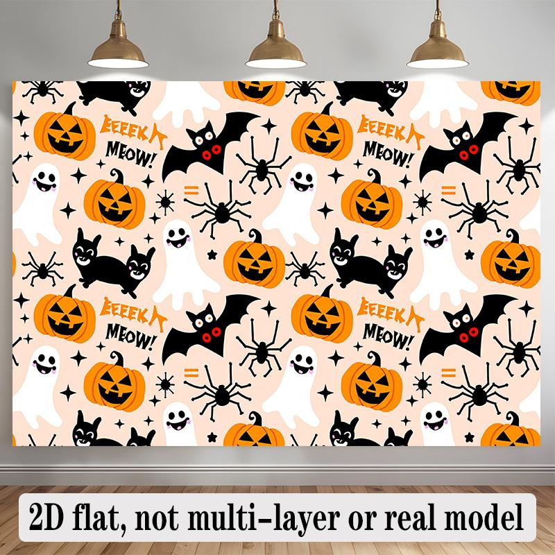 Party Backdrop Halloween Flat Banners Patterned Celebrations Wedding Enthusiasts Celebration Photo Booth Front Door Decor