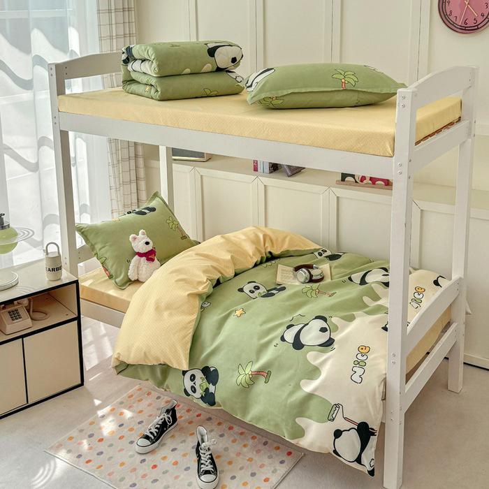 Dormitory/Student Bedding Set: Includes 3-Piece Bed Sheet & Duvet Cover and 6-Piece School Bunk Bed Set.