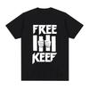 Chief Keef Free Keef Briefprint T-shirt Herenmode Vintage T-shirts Katoen Oversized Korte Mouw T-shirts Streetwear Naar...