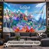 Genshin Impact Personalized Tapestry Support Custom Name, Wall Art Home Decoration