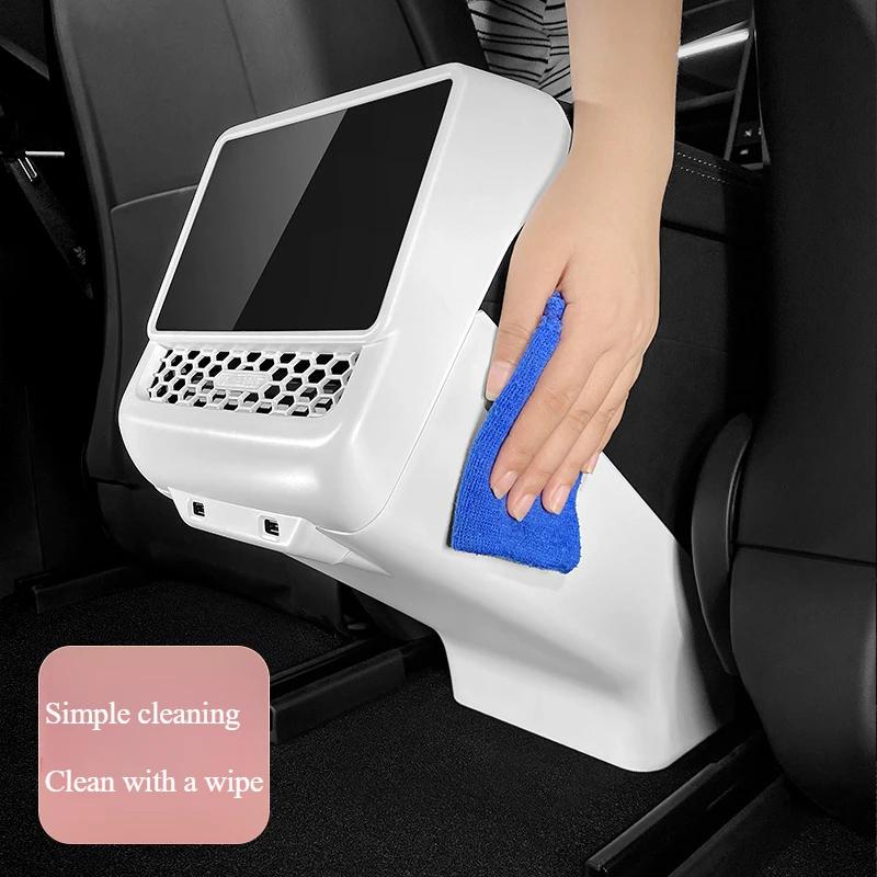 Back Air Vent Trim Protective Cover for Tesla Model 3 Highland Model Y Juniper 2025 Rear Anti Kick Cover Rear Air Outlet Frame