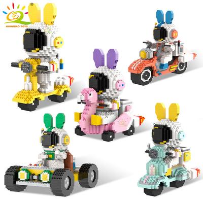 Cute Astronaut Motorcycle Micro Building Block Nanobricks Mini Diamond Bricks Children Construction Toy Home Decoration