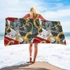 Luxus Schwarz Gold Europäisches Design Mikrofaser Saugfähige Strandtücher für Mann Frau Zuhause Hotel Badetücher Schnell Trocknendes Strandtuch
