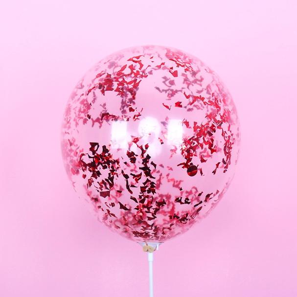 12 Inch (100pcs/bag) Fragmented Paillette Latex Balloon Wedding Birthday Party Transparent Confetti Balloons