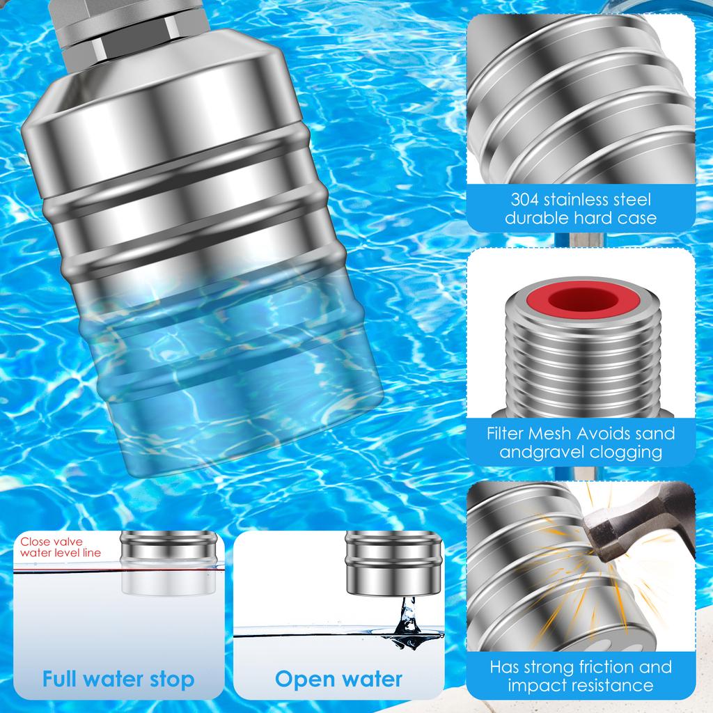 Stainless Steel Floating Ball Valve Automatic Water Level Control Valve 304 Stainless Steel Water Tank Water Level Controller
