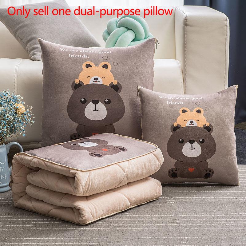 

Коралловая бархатная подушка двойного назначения, переменное одеяло, зимняя домашняя подушка для дивана, инструмент для обогрева автомобиля 40cm * 40cm