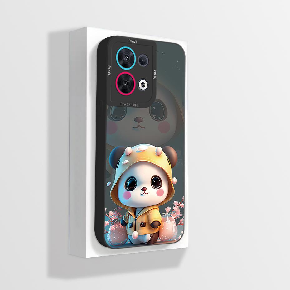 For Oppo Reno8 Phone Case CPH2359 Aesthetic Cartoon Astronaut Soft Liquid Silicone Funda For Oppo Reno 8 Pro Plus 5G Back Cover