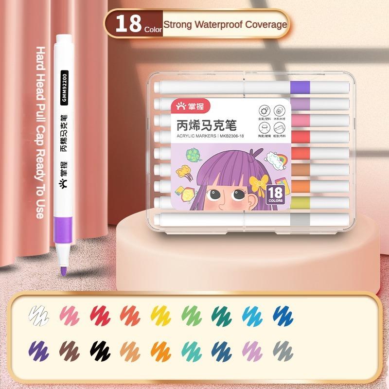 12/24/36/48/60 Colors Marker Hard/Soft Tip Opaque Color Layering Color Pen Art Supplies for Korean Stationery School Supplies