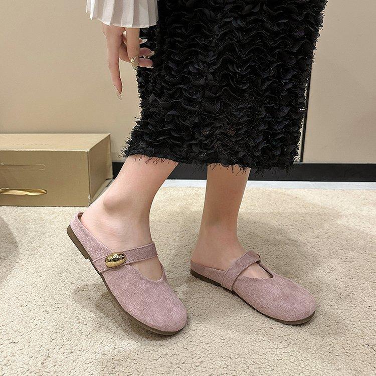 Sapato Único Francês Retrô de Boca Baixa para Mulheres na Primavera de 2025, Solado Suave e Macio, Sapato Único Amarelo de Sola Reta