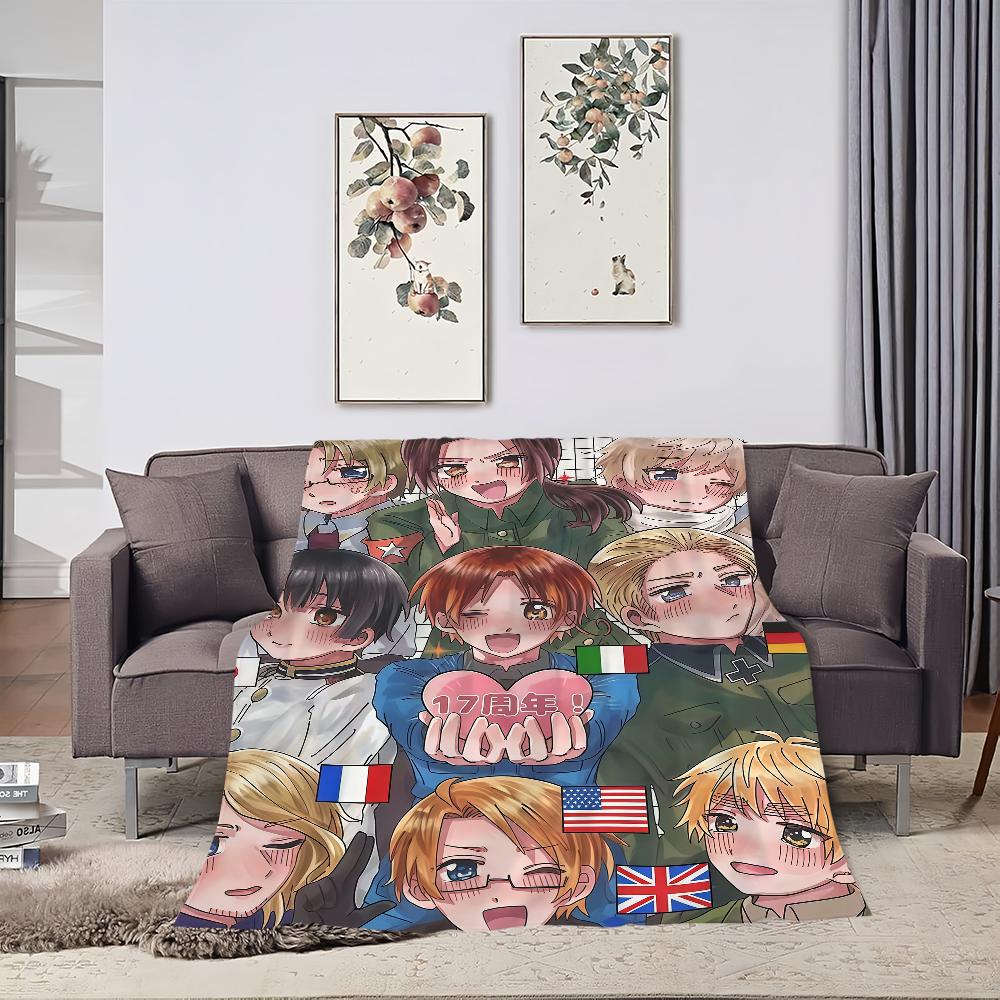 Blanket For Hetalia Soft Throw Blanket for World Picnic Bed Sofa Home Group Bedroom Cozy Warm Stars Comfortable