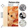 Creative DIY Framed Pearl Art Kit with Cute Orange Cat Pattern Sparkling Bead Canvas Ready to Display Relaxing Gift for Adults Home Decor