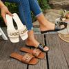 Designer Summer Women Slippers Rome Fashion  Designer Flat Sandals Soft Sole Sexy Shoes Women Breathable Beach Slippers Slides