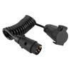 Caravan Spring Cable, 2m Cable Spring Cord 7 Pin Trailer Extension Trailer Plug Socket