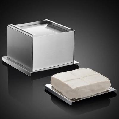 Homemade Tofu Mold DIY Square Tofu Making Mold Stainless Steel Household Tofu Bottom Drainage Design Kitchen Cooking Tools