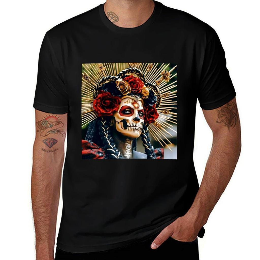 catrina skull TShirt Standard Fit Solid Tee Shirt
