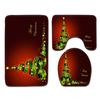 Christmas Bathroom Floor Mat Toilet Three-Piece Set