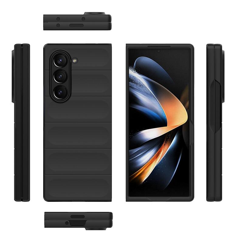 For Samsung Galaxy Z Fold 6 5 4 3 Fold6 Fold5 W22 W23 W24 5G Frosted Anti-fingerprint Super Anti-drop Lens All-inclusive Case Cover Protection Shell
