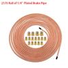 25FT 7.62m Wire Hose Reel with Tube Screw Cap Brake Pipe Repair Kit Car Roll Tube Coil