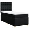 VidaXL Sommier à lattes de lit avec matelas Noir 100x200 cm Tissu 3291207