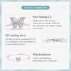 WOSTU 925 Sterling Silver Lovely Pink Butterfly Charm Bracelets for Women Hollow Insect Zircon Chain Link Girl Birthday Jewelry