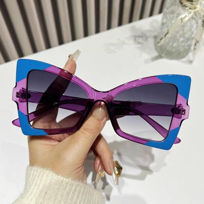 Vintage Trendy Colorful Butterfly Sunglasses Women For Female  Luxury Brand Designer Sun Glasses Punk Popular Sexy Shades