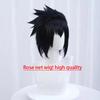 Set Costume Cosplay Uchiha Sasuke - Anime Hokage Shippuden Terza Generazione Tuta Grigia con Parrucca per Halloween