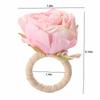 12PCS Multipurpose Plastic Simulation Rose Napkin Rings Romance Flower Napkin Holder Handmade Napkin Buckles Home Decoration