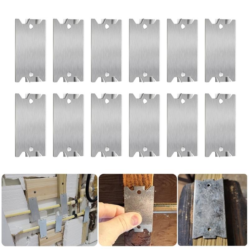 50Pcs AntiNail Protections Plate Shield Cable Wire Protector Plate Safety Nail Plate for Wood Studs Easy to Install