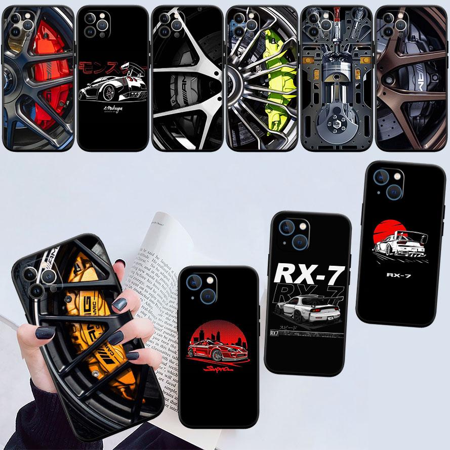 Supercar Super Wheel Car Calipers New High-End Shell Phone Case for Redmi Note 10 11 12 Pro Max 10S 10C 10T 11A 11S 12S 12C