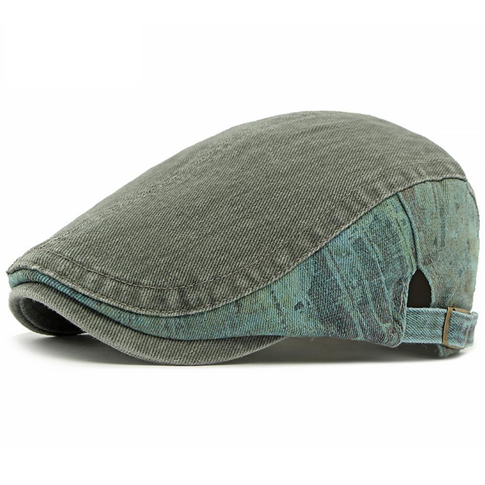 HT4788 Mens Berets Women Spring Summer Autumn Cotton Cap Retro Patchwork Artist Painter Beret Hat Male Female Ivy Flat Beret Cap