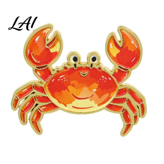 Ocean Life Enamel Pin Cartoon Sea Animal Metal Brooch Dolphin Whale Seahorse Octopus Brooch Badge Pin Hats Bags Scarves Clothes Decorative Accessory