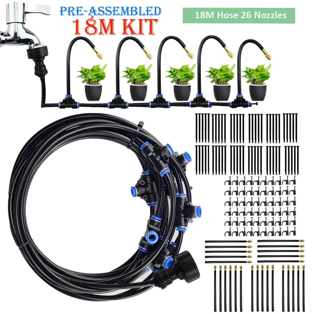 DIY Free Bending Universal Spray Kit For Greenhouse Garden Flowers Plant Watering Irrigation Patio Misting Cooling