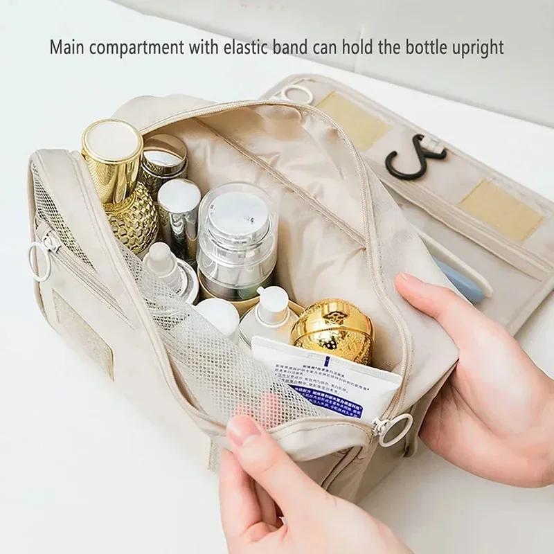 1pc Travel Makeup Bag Waterproof Toiletry Organizer High Quality Women Neceser Bathroom Hook Wash Pouch Hook Makeup Storage Bag