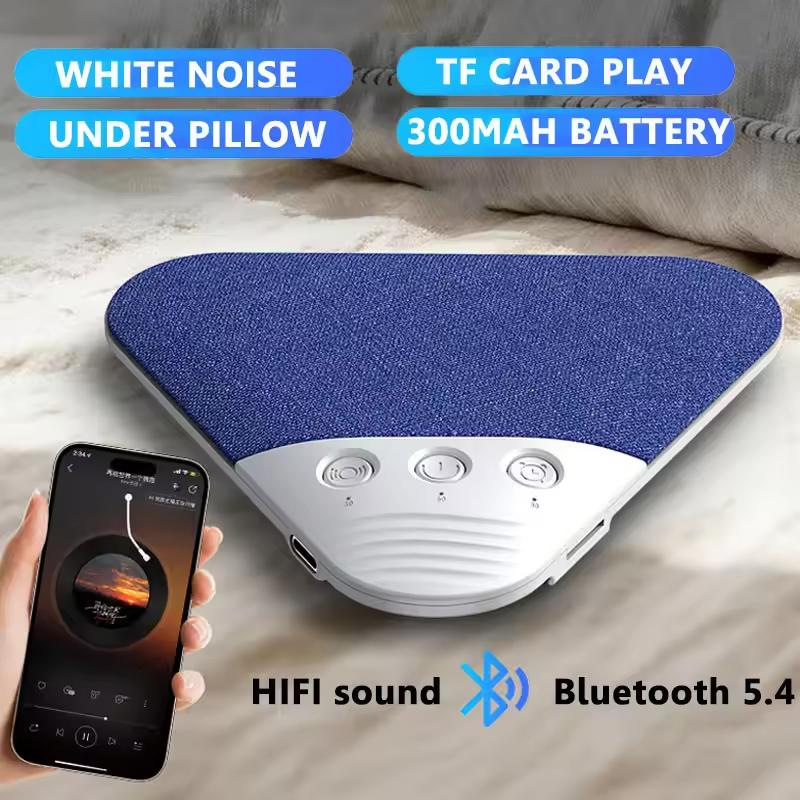 Bluetooth-Kissenlautsprecher Kabelloser Schlafmusikplayer Unter dem Kissen Weißrauschen-Maschine 30/60/90 Min. Timer, 9D-Stereo-Sound, TF-Karte