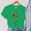 Dandelion Chicken Print Summer T-shirts For Women Casual T-shirts O Neck Short-sleeved T-shirts Fashion Tshirt