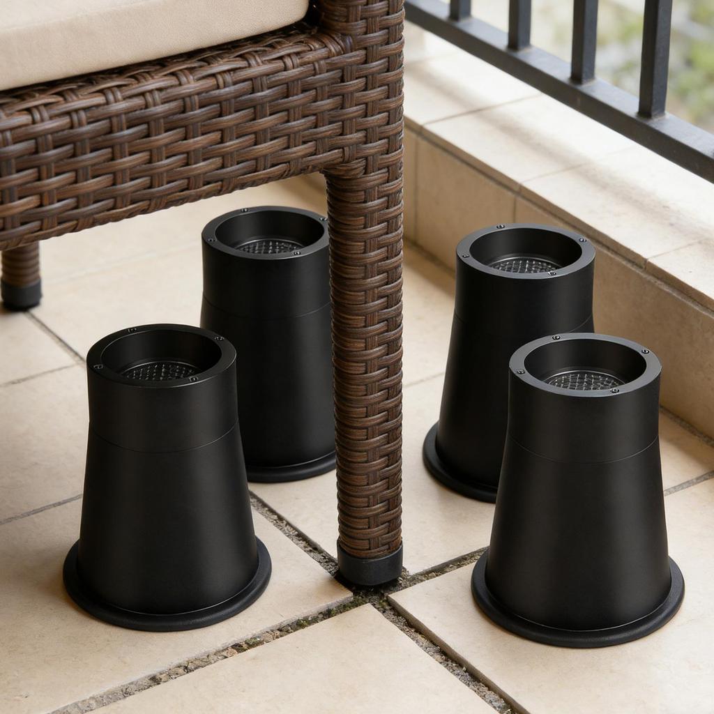 4 Stück Möbel-Erhöhung, rund, Gummi, Sofa-Erhöhung, verstellbar, Bettbein-Verlängerung, Ständer, Heavy Duty, Bett-Lifter, Erhöhungen für Bett, Stuhlbein
