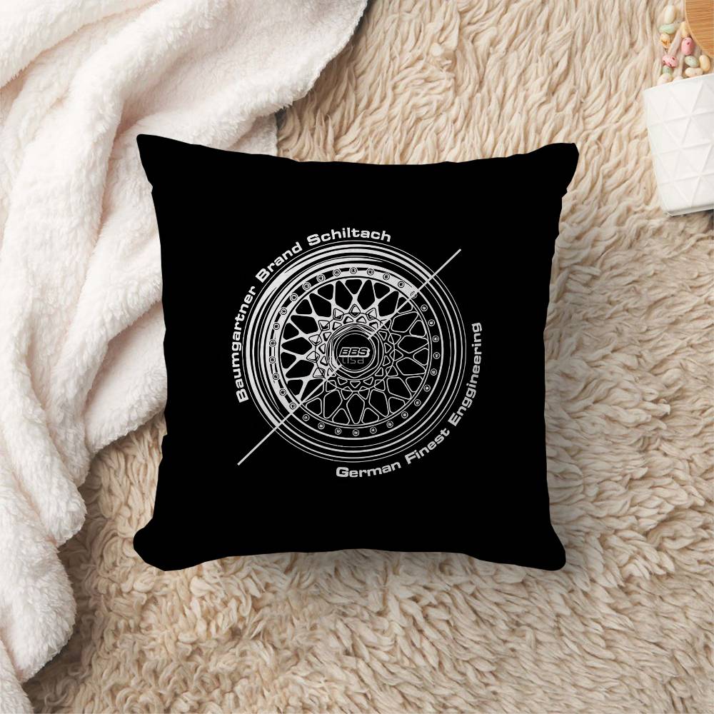 BBS Racing Car Pillow Cushion Cover Pillowcase Living Room Sofa Home Decor Customized