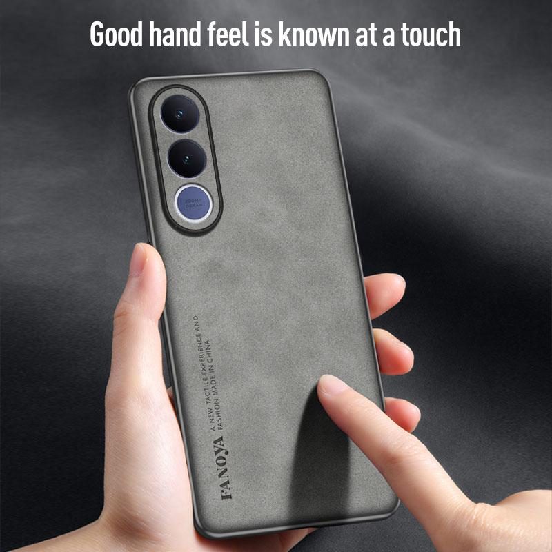 EUCAGR Hülle Für Vivo V70 FE V70FE Schafsleder PU-Leder Rückseitenschutz Anti-Drop Hülle Für Vivo V70 Elite Schutz Funda