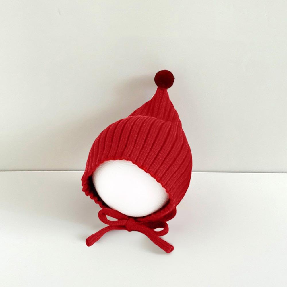 Warm Infant Beanie Cap Solid Color Winter Baby Hat Cute Baby Knitted Hat