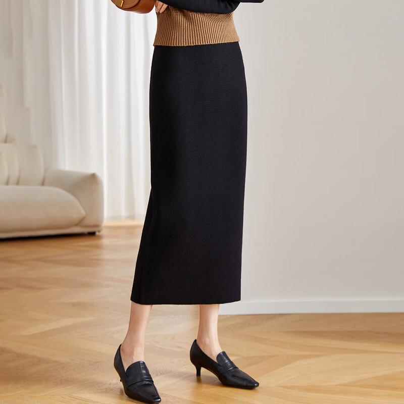 Srcr Women s Wool Blend Petite Pencil Skirt L