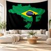 Brazil National Football Team Wall Tapestry, Soft Fabric Wall Hanging, Decorative Backdrop For Bedroom Home Wall Art
