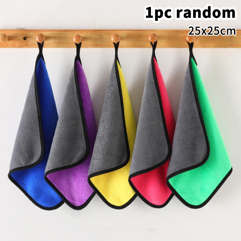 1/10 Stück Verdicktes Autowaschtuch Doppelseitige Mikrofaser-Reinigungstücher Auto-Fensterglas-Detailing Trockentücher