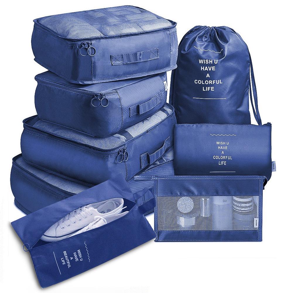 8-Piece Travel Luggage Organizer Set: Suitcase Storage Bags for Packing