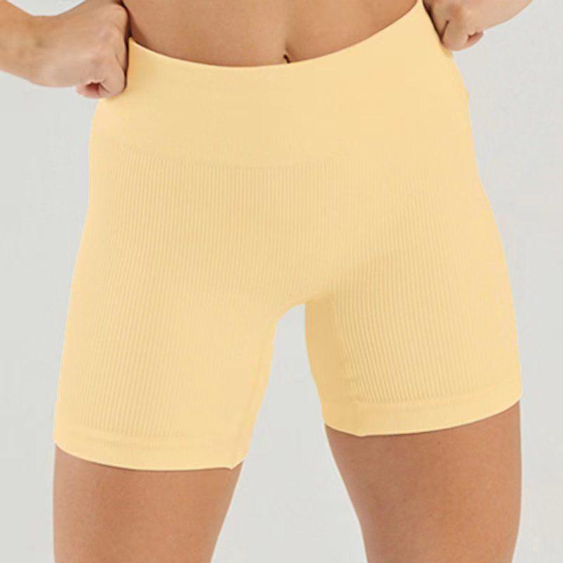In Stock Fashion Seamless Knitting Thread Sexy Sports U Collar Vest Pants Yoga Clothes Fitness Suit