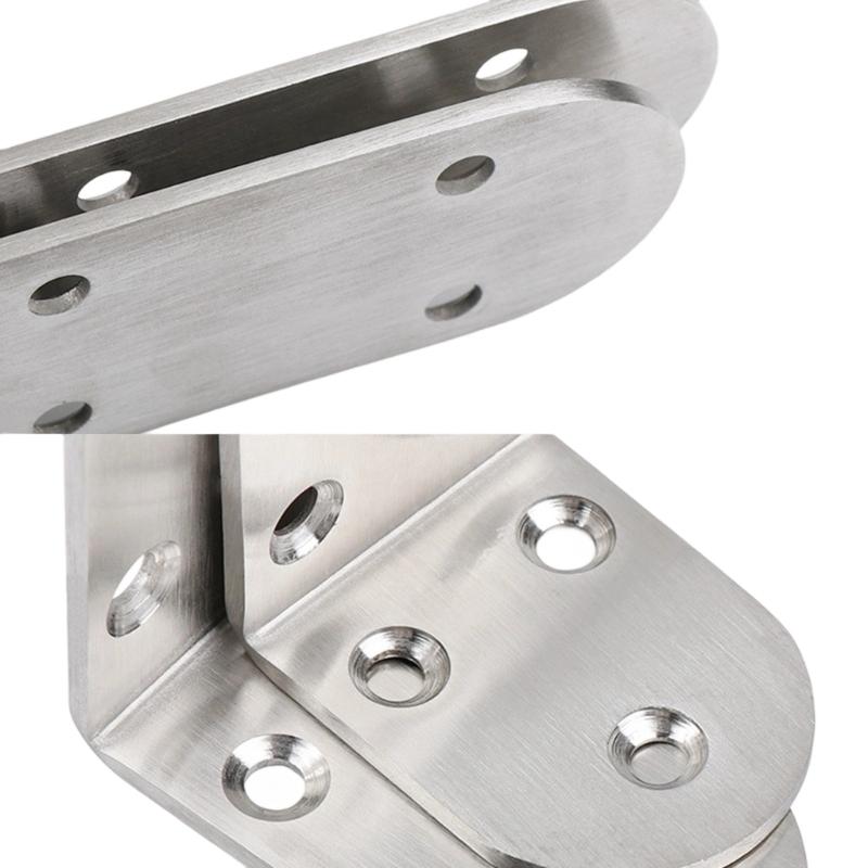 4Pcs 90 Degree Angles Brackets 3 Hole Metal Joint Fasteners Rustproof Metal Corner Brace for Cabinets Shelves Assembly