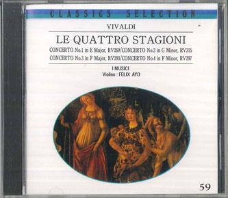 

CD I MUSICI, FELIX AYO - Le Quattro Stagioni 59 CTA Japan Classical Used
