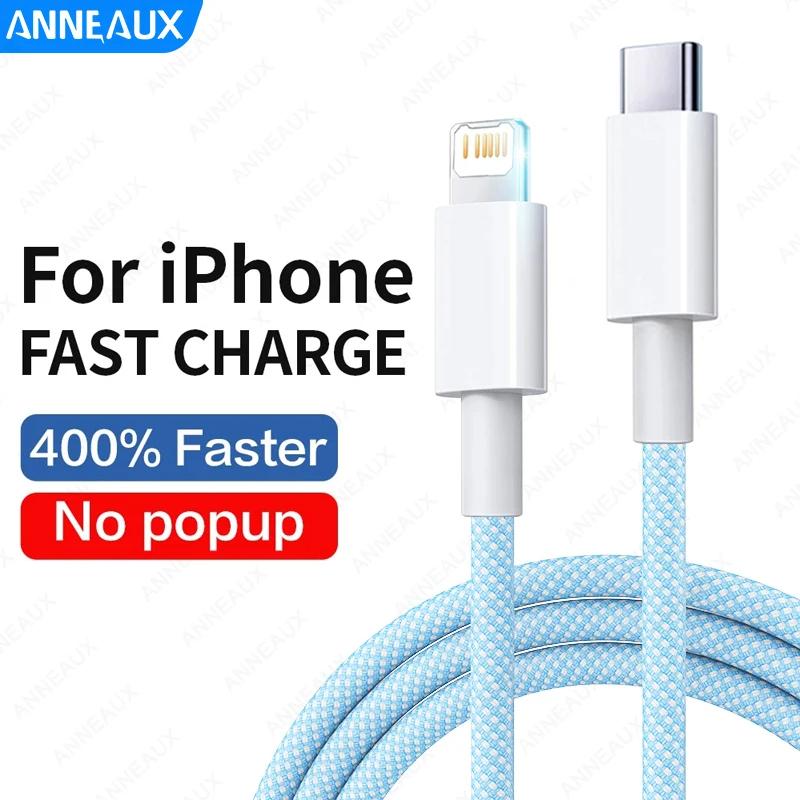 

20 Вт плетеный кабель для быстрой зарядки для Apple iPhone 14 13 12 11 Pro Max USB C кабель для 13 12 Mini 14 Plus аксессуары зарядное устройство провод 0.5m